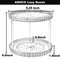 2 Tier Diamond Lazy Susan Bathroom Organizer Countertop, Clear 360 Rotating Cosmetic Makeup Organizer for Vanity, Skincare Organizers Perfume Organizer for Counter - Organization and Storage -9.25INCH